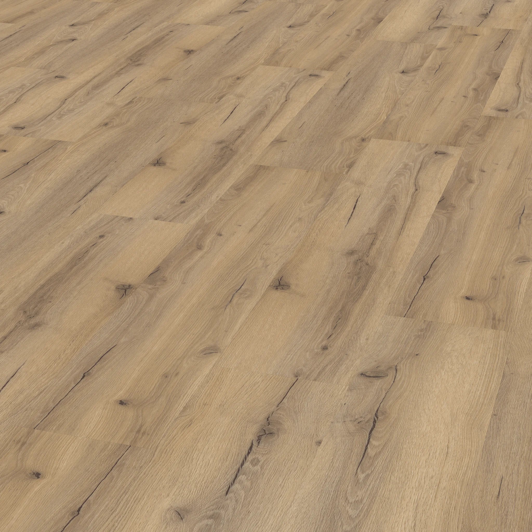 Perspektivansicht der Oberflaeche von Klickvinyl Eiche Skåbu