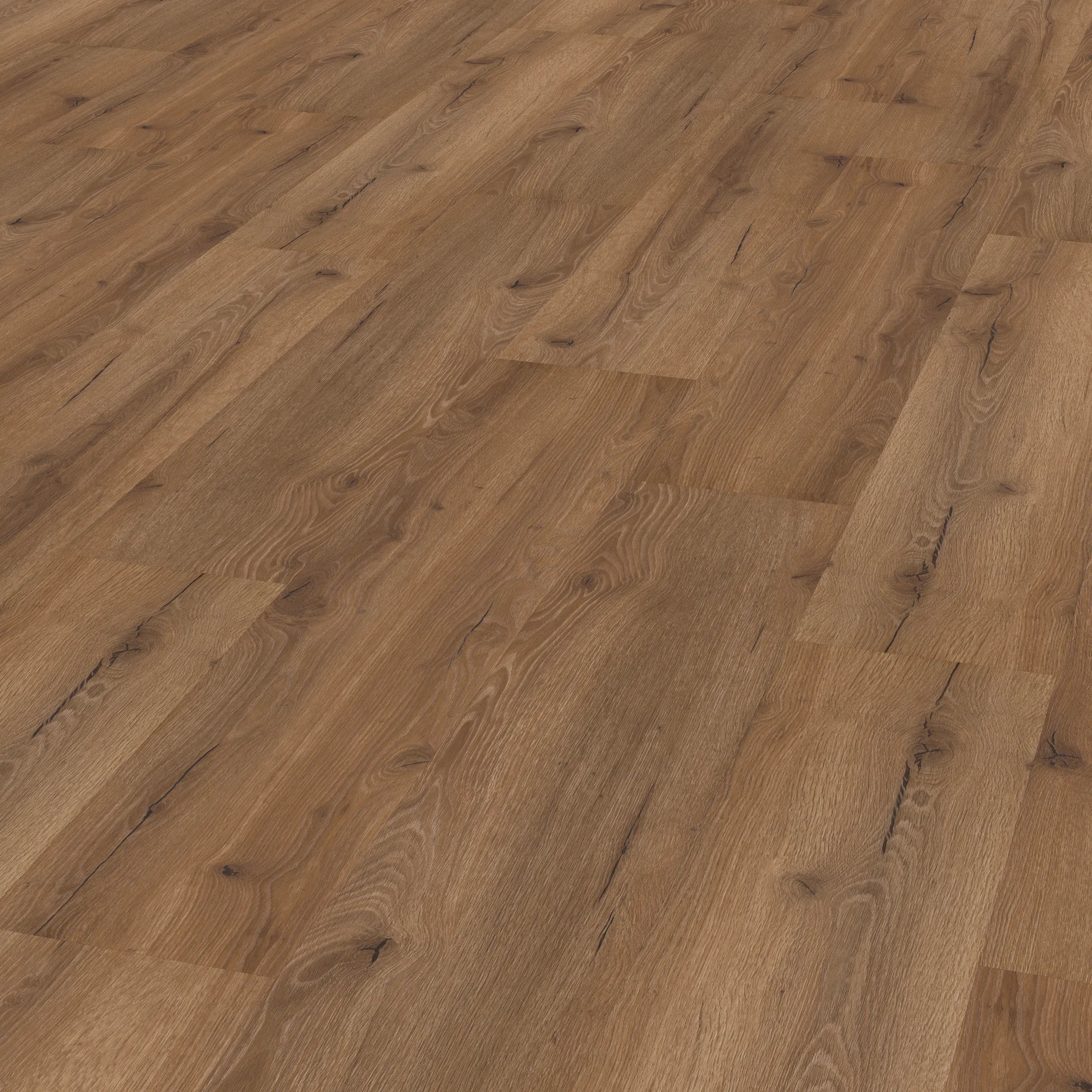 Perspektivansicht der Oberfläche von Klickvinyl Eiche Bismo.