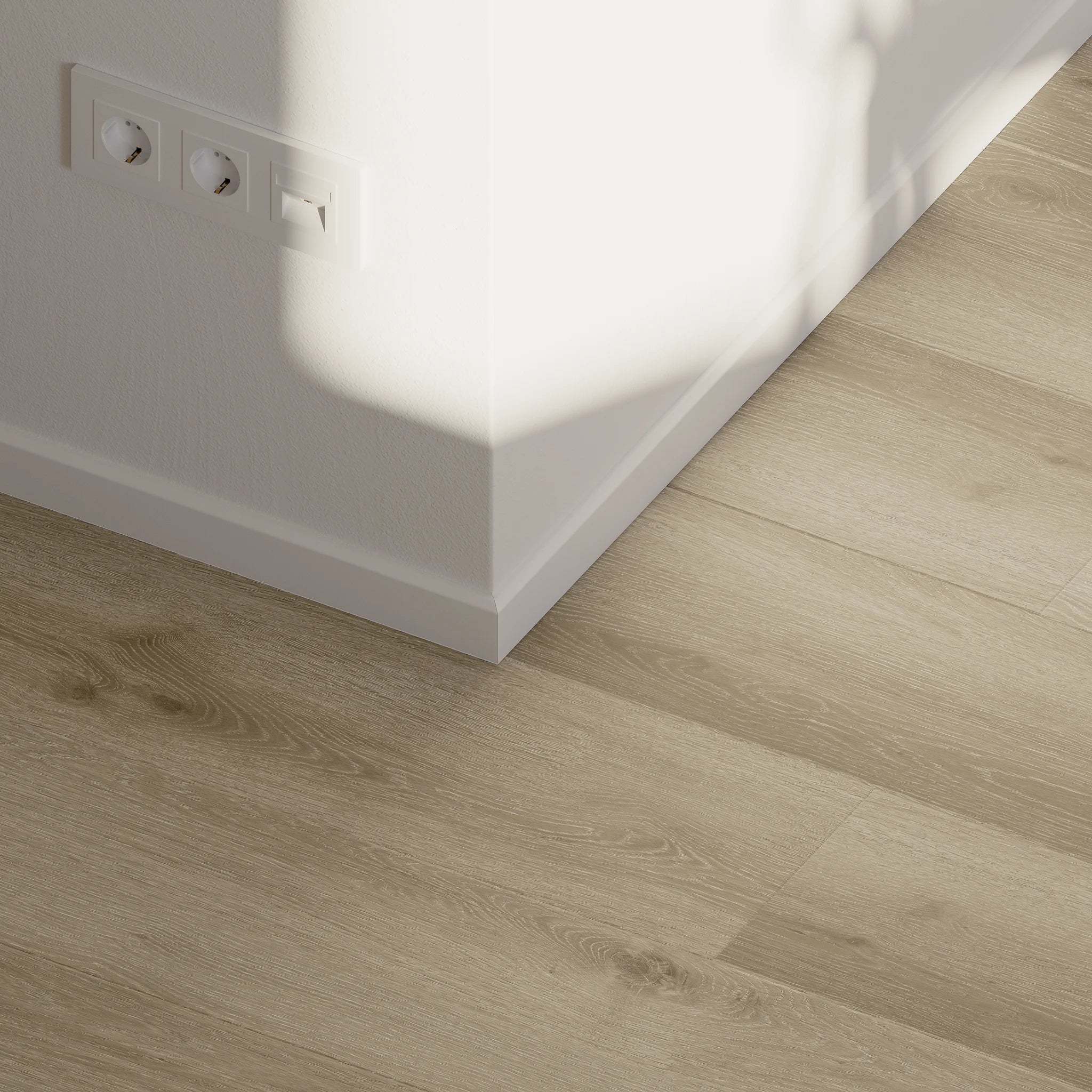 Detail einer Ecke im Wohnzimmer mit Klebevinyl Eiche Gekaelkt Lunner