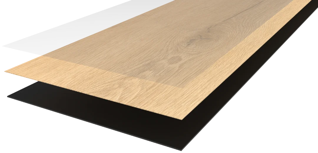 Aufbau der Planke von Klebevinyl Eiche Soft Øyer