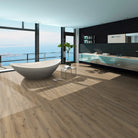 Badezimmer mit Klickvinyl Eiche Skåbu als Bodenbelag